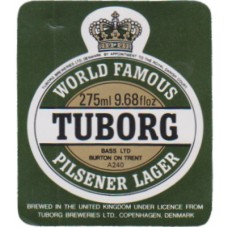 Tuborg Breweries (Bass) Pilsener Lager 275ml 9.68 fl oz Beer Bottle Label