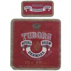 Tuborg Royal Brew (Bass) 275ml 9.68 fl oz Beer Bottle Label