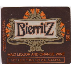 Watneys London Bierritz 6.7% Beer Bottle Label