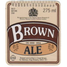 Watneys London Brown Ale OG 1030-1034 275ml Beer Bottle Label