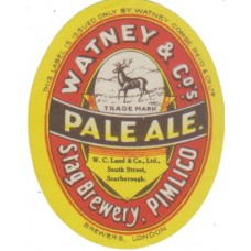 Watneys London Pale Ale WC Land Scarborough Beer Bottle Label