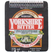 Websters Brewery Halifax Yorkshire Bitter 275ml Beer Bottle Label