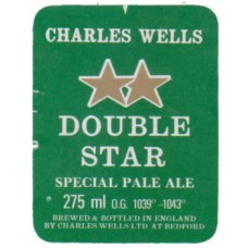 Wells Bedford Double Star Pale Ale 275ml OG 1039-1043 Beer Bottle Label