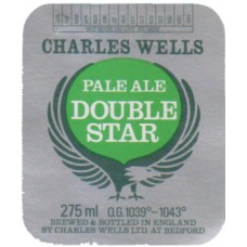 Wells Bedford Double Star Pale Ale 275ml OG 1039-1043 Beer Bottle Label