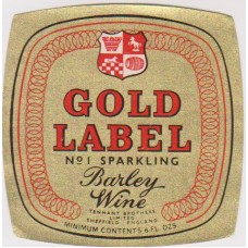 Whitbread Brewery London Gold Label Barley Wine 6 fl ozs Beer Bottle Label
