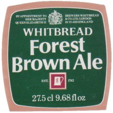 Whitbread Brewery London Forest Brown Ale 27.5cl 9.68 fl oz Beer Bottle Label