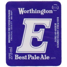 Worthington (Bass) Brewery E Best Pale Ale A171 275ml Beer Bottle Label