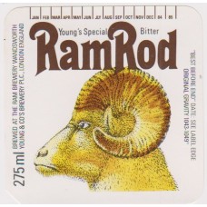 Youngs Brewery Wandsworth Ram Rod Special Bitter 275ml Beer Bottle Label