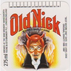 Youngs Brewery Wandsworth Old Nick Barley Wine 275ml Beer Bottle Label