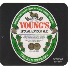 Youngs Brewery Wandsworth Special London Ale Beer Bottle Label