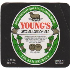Youngs Brewery Wandsworth Special London Ale 12 fl oz 355ml Beer Bottle Label