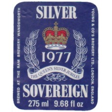 Youngs Wandsworth Brewery Silver Sovereign 275ml 9.68 fl oz Beer Bottle Label