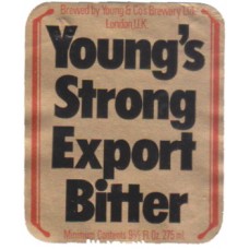 Youngs Wandsworth Brewery Strong Export Bitter 9.2/3 floz 275m Beer Bottle Label