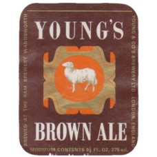 Youngs Wandsworth Brewery Brown Ale 9.2/3 floz 275m Beer Bottle Label