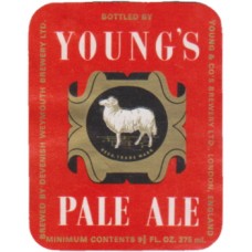 Youngs Wandsworth Brewery Pale Ale 9 2/3 fl oz 275ml Beer Bottle Label